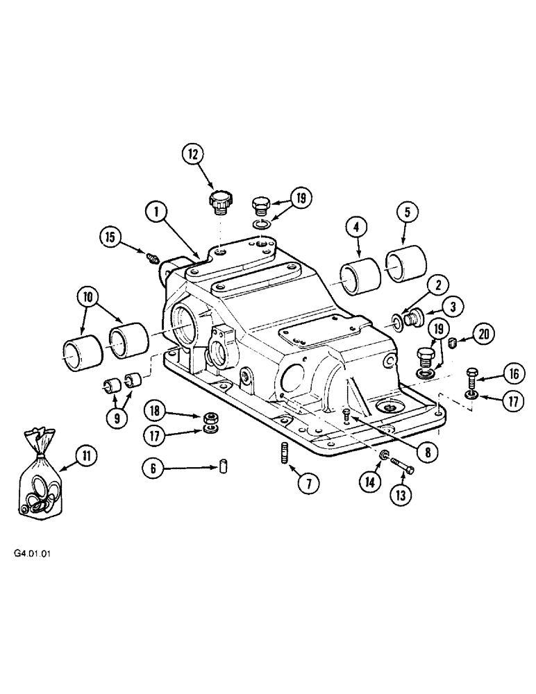 Схема запчастей Case IH 2120 - (8-08) - HYDRAULIC LIFT HOUSING (08) - HYDRAULICS