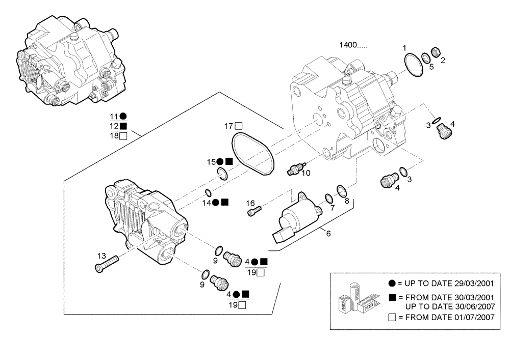 Схема запчастей Case IH F2CE9684D E013 - (1450.003) - HIGH PRESSURE PUMP components 