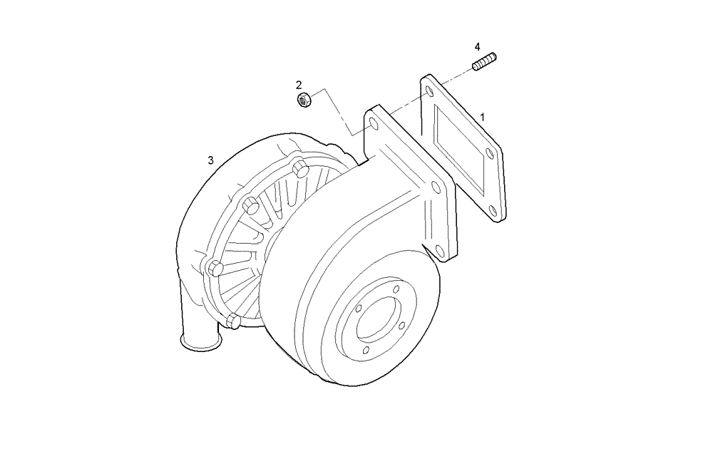 Схема запчастей Case IH F3BE0684J E902 - (2400.003) - TURBOCHARGER 