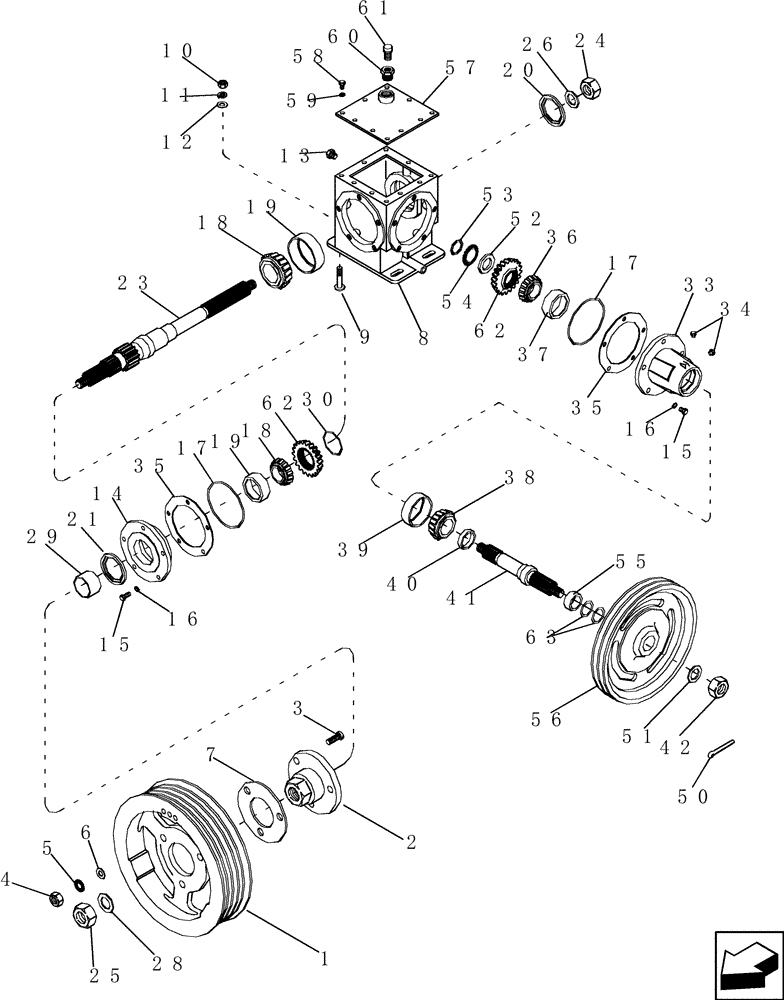 Схема запчастей Case IH 2588 - (88.210.07) - STRAW CHOPPER - HOUSING, GEAR (88) - ACCESSORIES