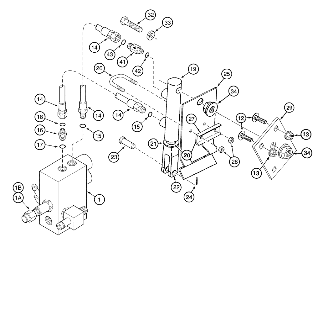 Схема запчастей Case IH 2388 - (08-25) - HYDRAULICS - UNLOADER CLUTCH (07) - HYDRAULICS