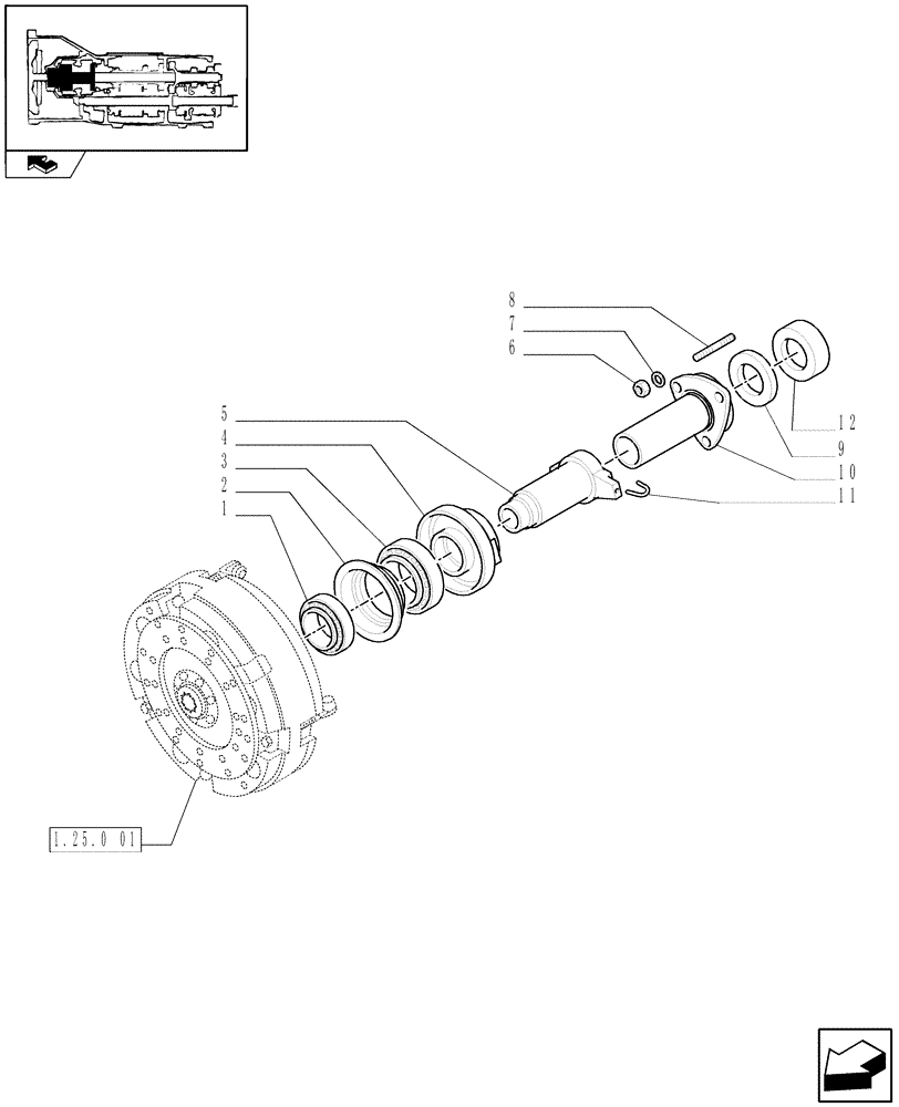 Схема запчастей Case IH FARMALL 60 - (1.26.2) - COVER SUPPORT AND LEVER (03) - TRANSMISSION