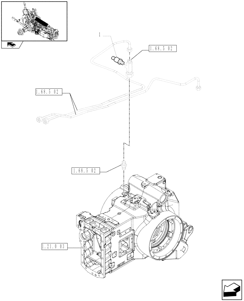 Схема запчастей Case IH PUMA 225 - (1.75.0[14]) - BRAKE PIPING SENSOR (06) - ELECTRICAL SYSTEMS