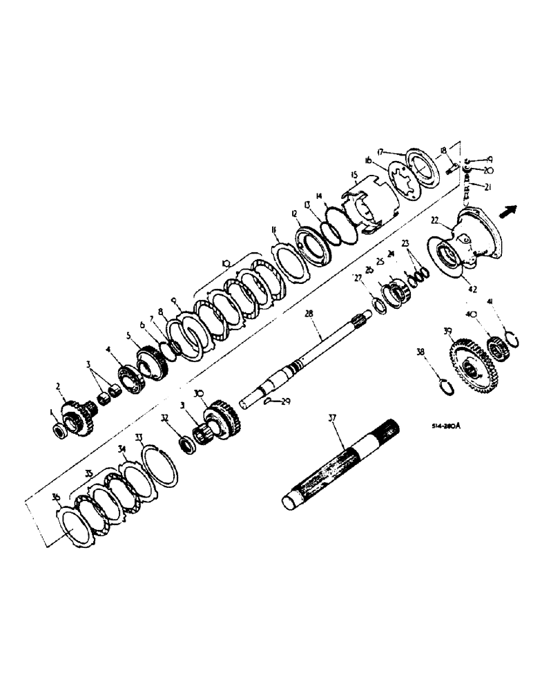 Схема запчастей Case IH 674 - (07-19) - TORQUE AMPLIFIER, SYNCHROMESH DRIVE (04) - Drive Train