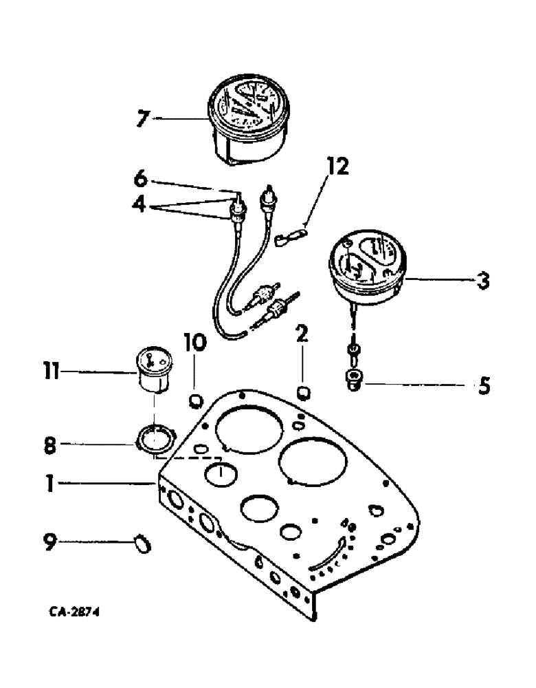 Схема запчастей Case IH 664 - (11-02) - INSTRUMENTS, INSTRUMENT PANEL AND GAUGES Instruments