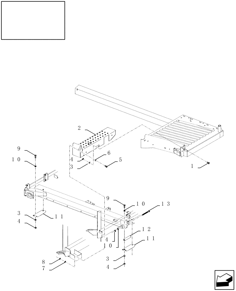 Схема запчастей Case IH AFX8010 - (E.34.A.70[2]) - USER PLATFORM EXTENSION, LH E - Body and Structure