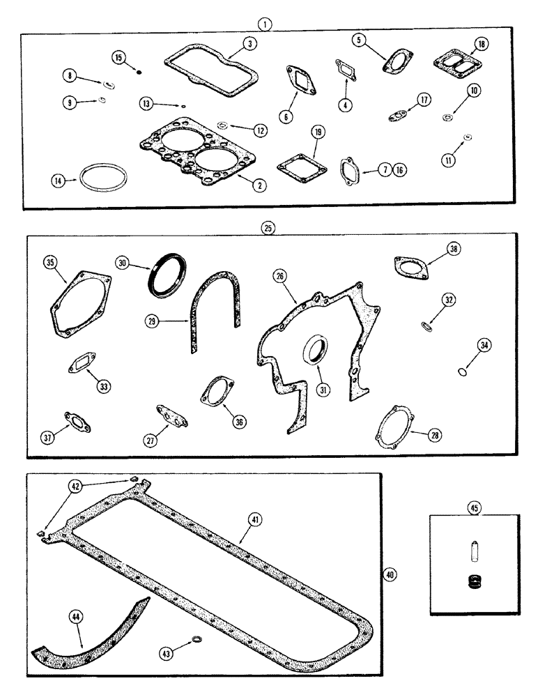 Схема запчастей Case IH 870 - (028) - ENGINE GASKET KITS, (336B) DIESEL ENGINE, 1ST USED ENGINE SERIAL NUMBER 2322106 (02) - ENGINE