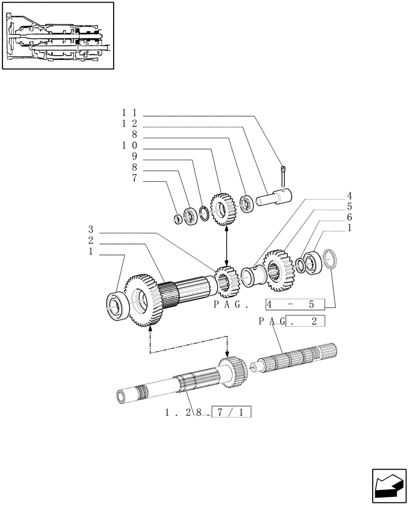 Схема запчастей Case IH MXM140 - (1.32.1[01]) - CENTRAL REDUCTION GEARS (03) - TRANSMISSION