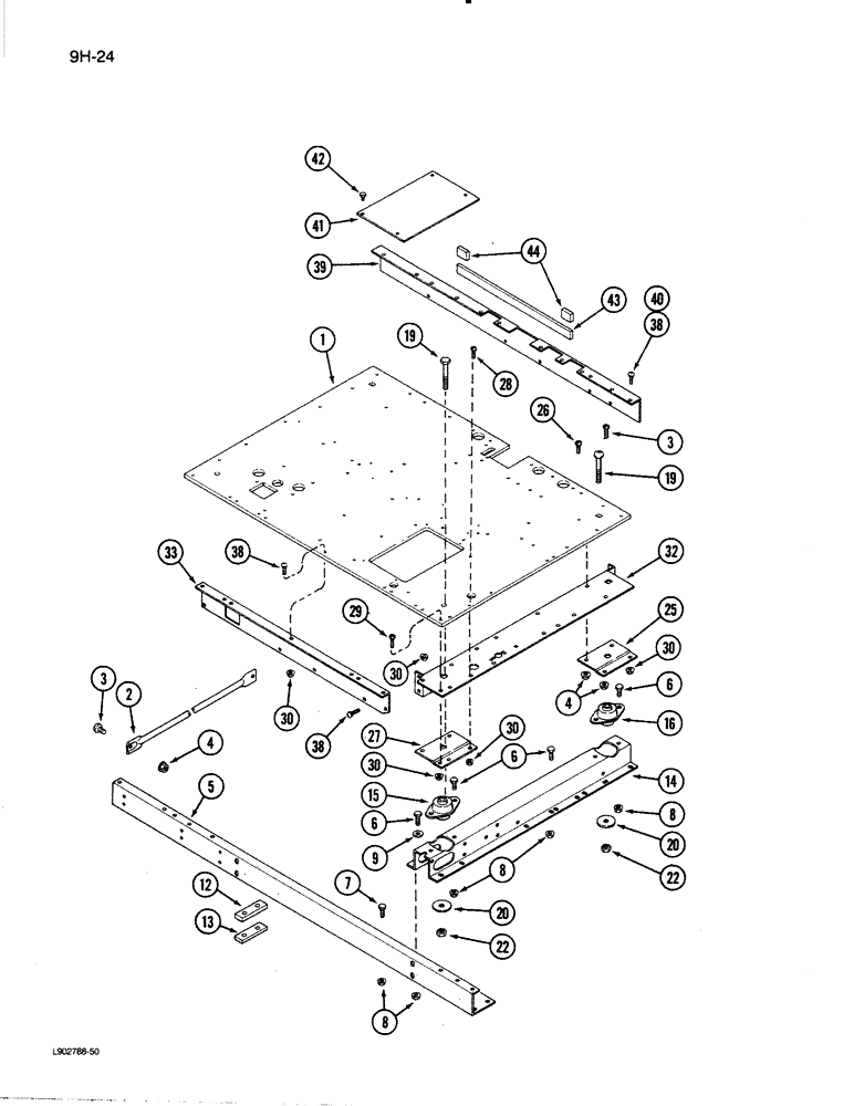 Схема запчастей Case IH 1620 - (9H-24) - OPERATORS PLATFORM AND SUPPORTS (12) - CHASSIS