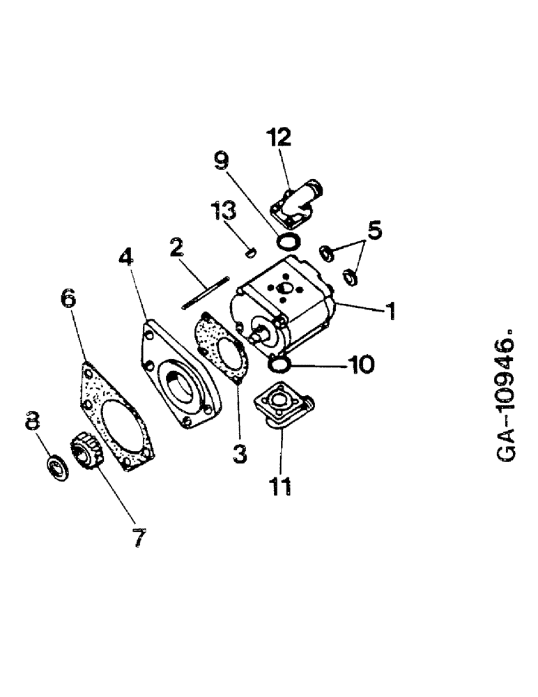 Схема запчастей Case IH D-358 - (16-13) - HYDRAULIC PUMP 