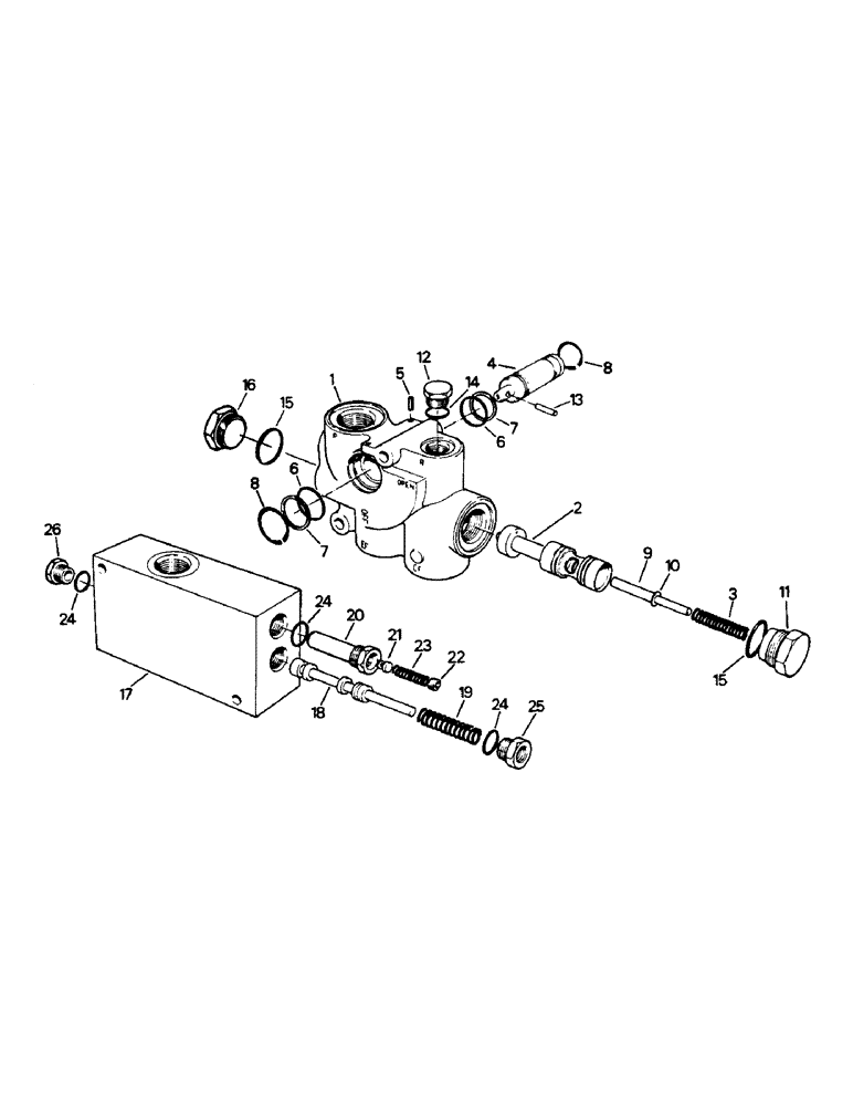 Схема запчастей Case IH PTA280 - (08-25) - FLOW DIVIDER & PRIORITY VALVE (07) - HYDRAULICS