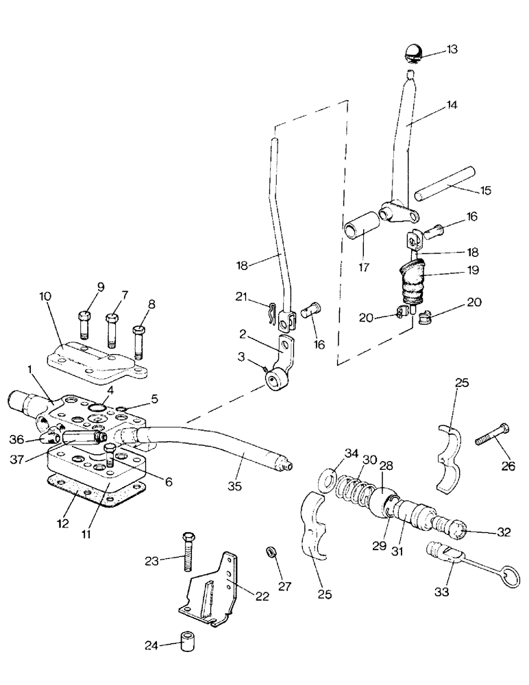 Схема запчастей Case IH 996 - (E17-1) - SELECTAMATIC HYDRAULIC SYSTEM, SINGLE LIVE TAKE-OFF VALVE UNITS OPTIONAL EQUIPMENT (07) - HYDRAULIC SYSTEM