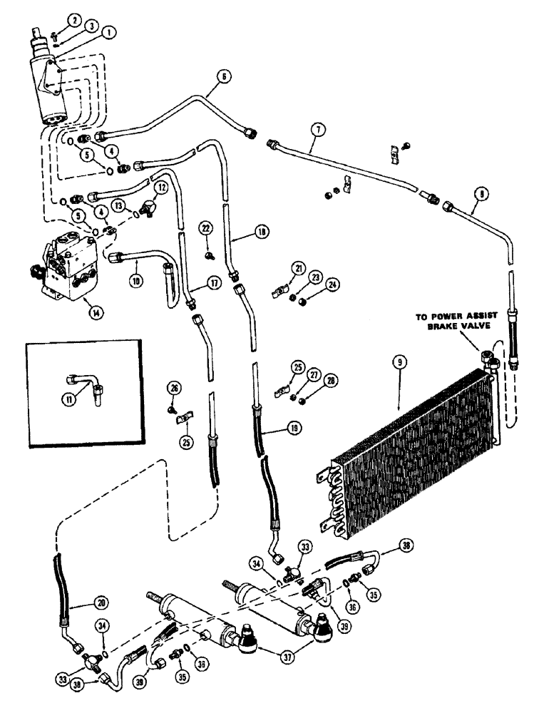 Схема запчастей Case IH 1370 - (084) - HYDROSTATIC STEERING, STEERING MECHANISM (05) - STEERING