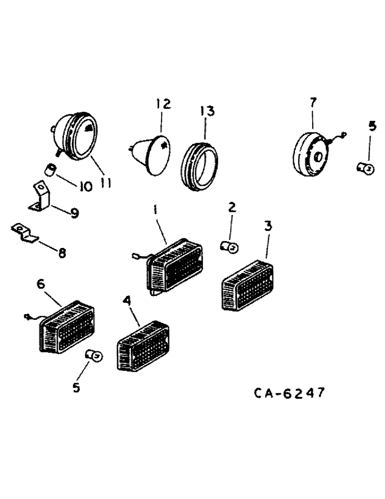 Схема запчастей Case IH 1482 - (08-06) - ELECTRICAL, LIGHTS AND MOUNTING (06) - ELECTRICAL