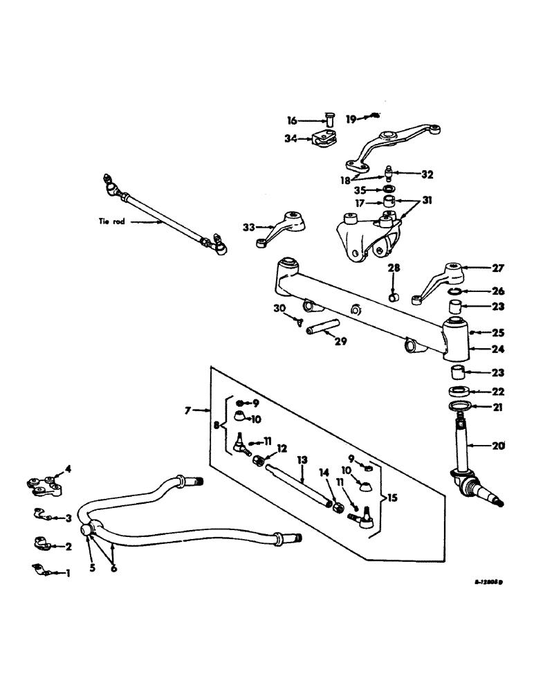 Схема запчастей Case IH 1206 - (J-16) - STEERING MECHANISM, FRONT AXLE AND CONNECTIONS, INTERNATIONAL TRACTORS Steering Mechanism