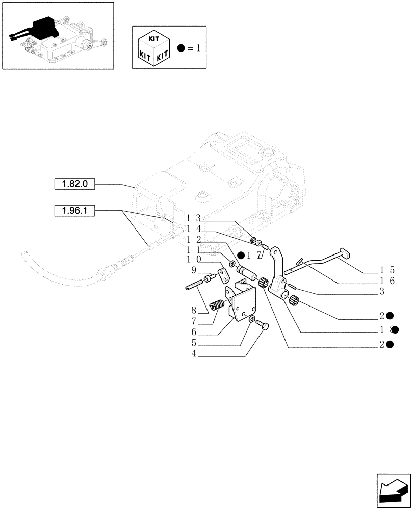 Схема запчастей Case IH MXU115 - (1.82.5[02]) - LIFT - CONTROL PARTS (07) - HYDRAULIC SYSTEM