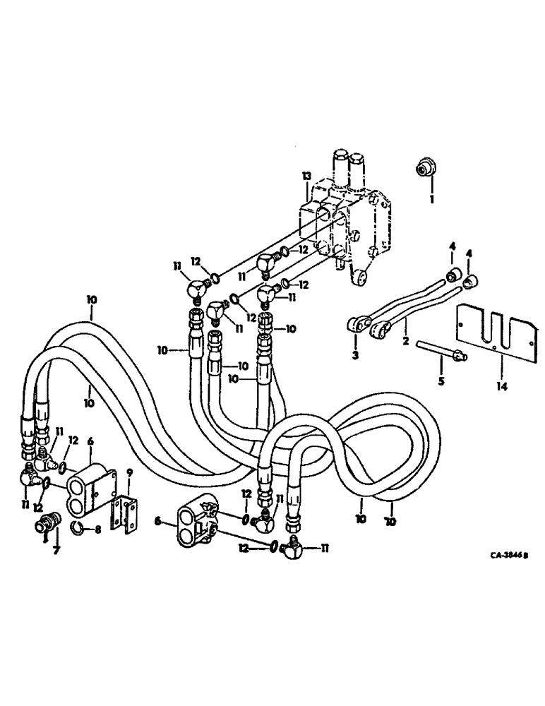 Схема запчастей Case IH 4586 - (10-29) - HYDRAULICS, VALVE BANK AND CONNECTIONS, FOR TWO VALVE BANK ASSEMBLY (07) - HYDRAULICS