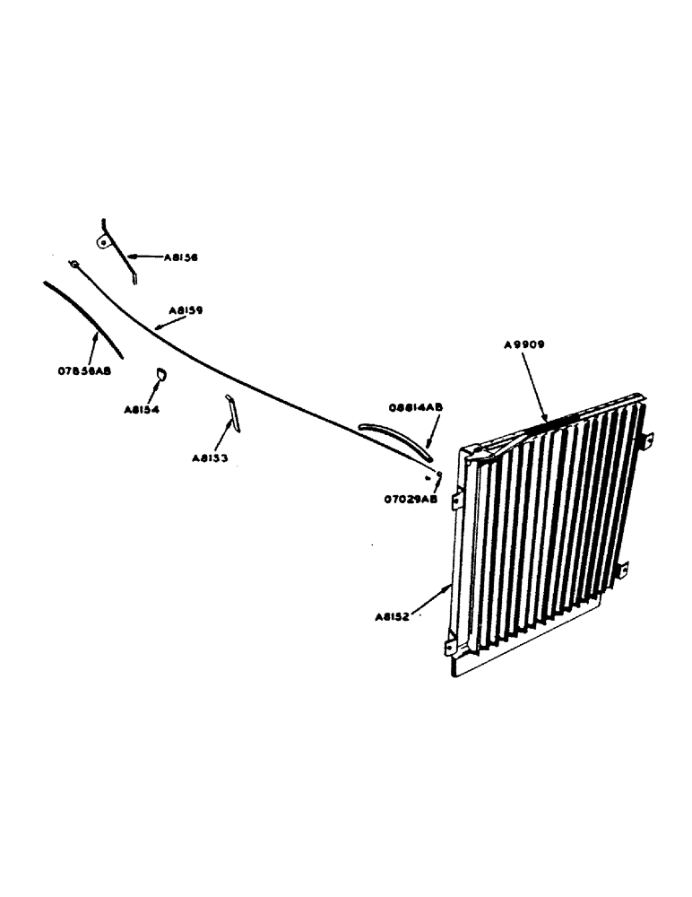 Схема запчастей Case IH 400-SERIES - (098) - RADIATOR SHUTTER (02) - ENGINE