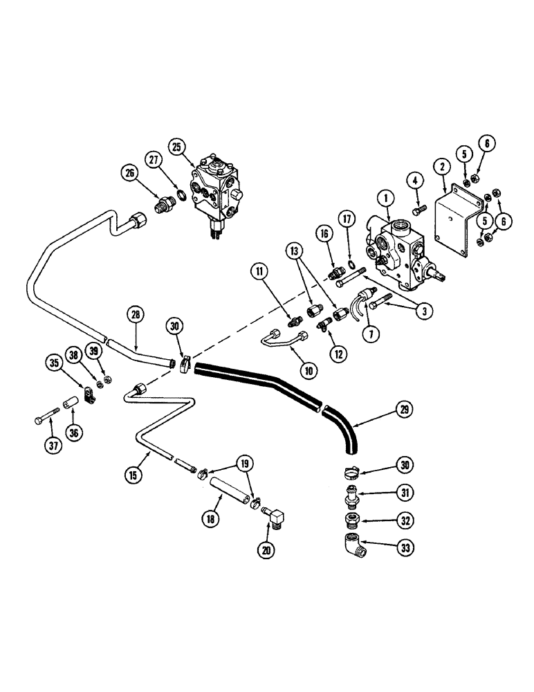 Схема запчастей Case IH 4890 - (8-258) - HYDRAULIC PRESSURE REGULATOR AND RETURN, PRIOR TO P.I.N. 8860450 (08) - HYDRAULICS