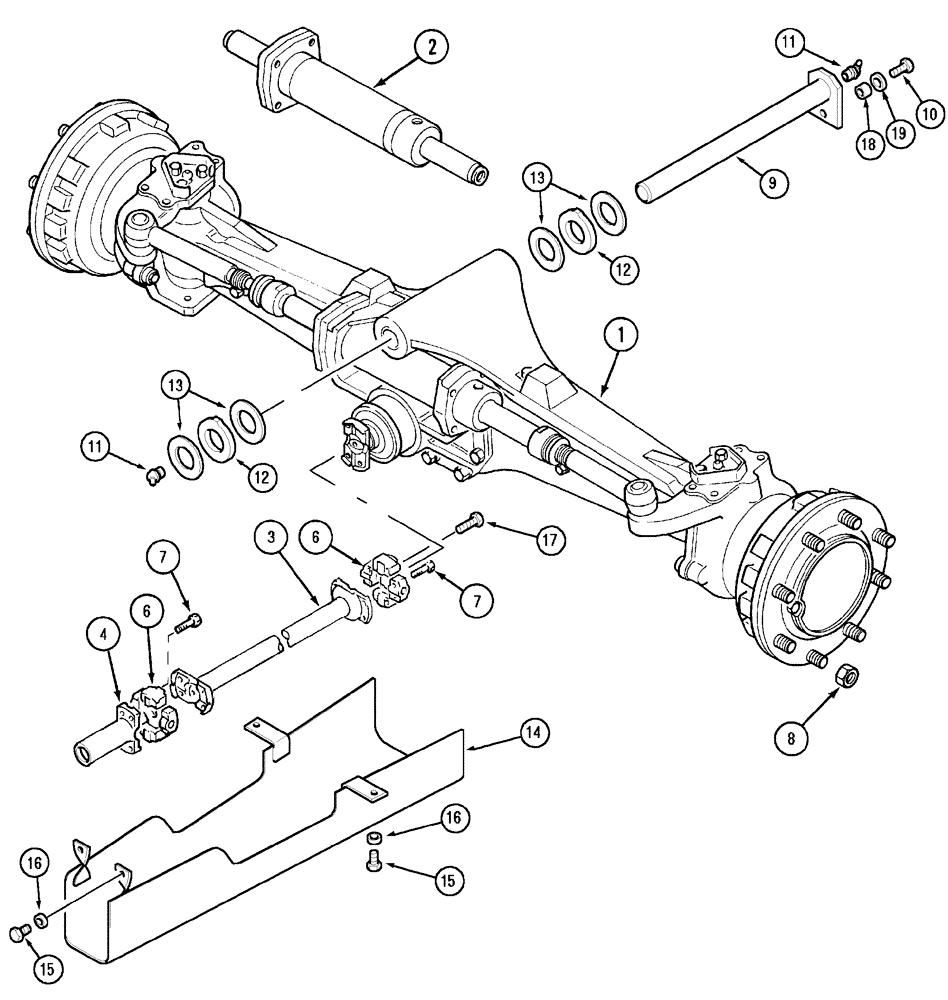 Схема запчастей Case IH MX170 - (05-10) - FRONT AXLE (25) - FRONT AXLE SYSTEM