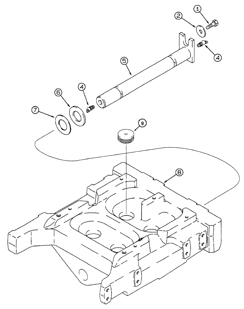 Схема запчастей Case IH 7230 - (5-026) - FRONT AXLE SUPPORT, 2-WHEEL DRIVE (05) - STEERING