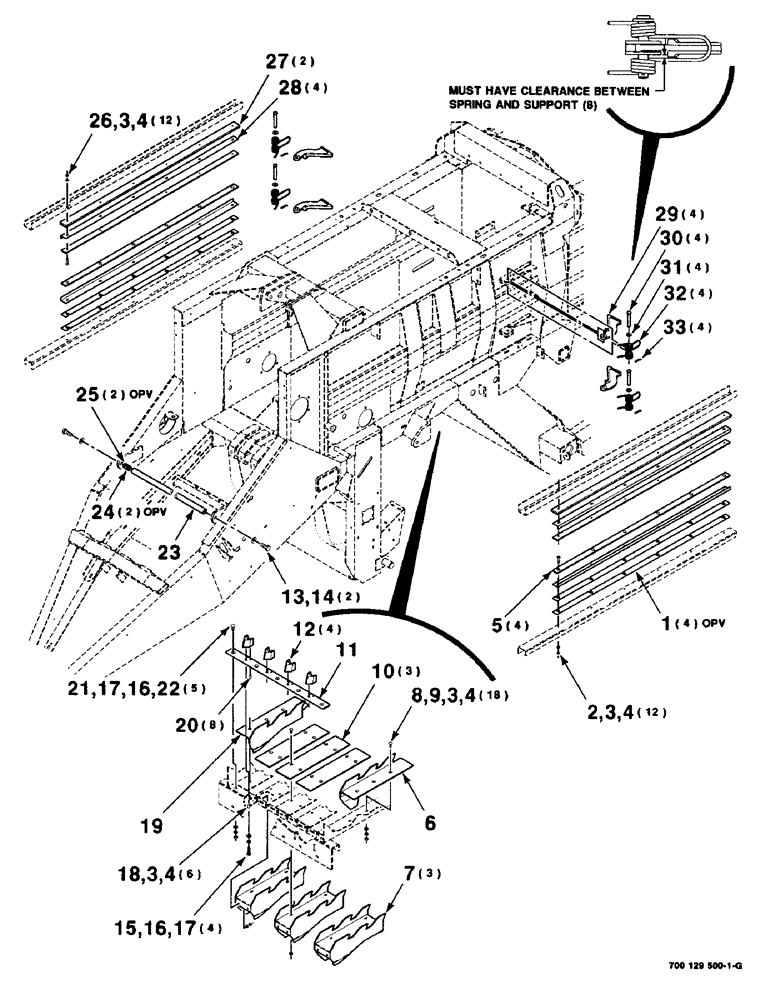 Схема запчастей Case IH 8575 - (7-02) - PLUNGER RAILS, KNIVES AND HAY DOG ASSEMBLIES (12) - MAIN FRAME