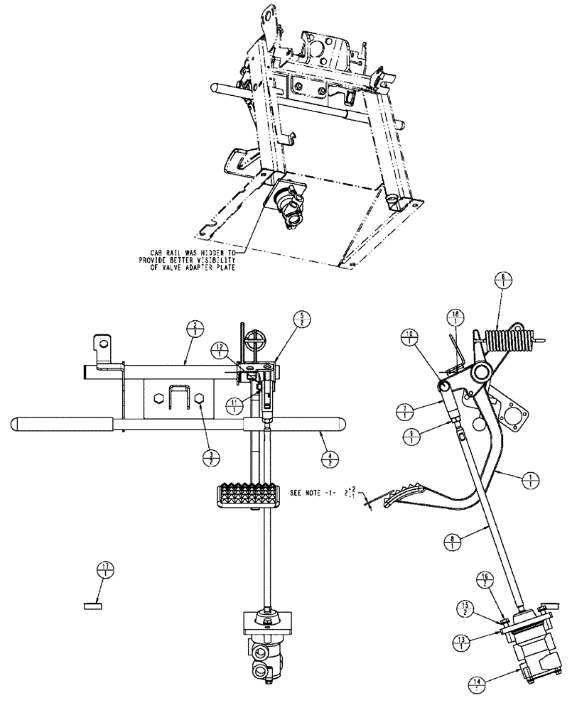 Схема запчастей Case IH TITAN 4520 - (01-023) - BRAKE CONTROL (10) - CAB