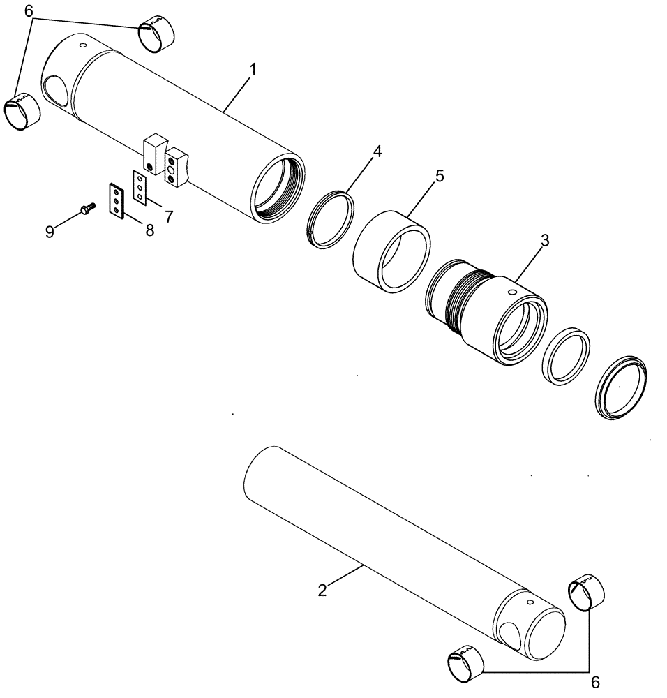 Схема запчастей Case IH CPX420 - (08-27) - DRUM LIFT CYLINDER ASSEMBLY - 4 ROW WIDE - ASN Y6T011031 (07) - HYDRAULICS