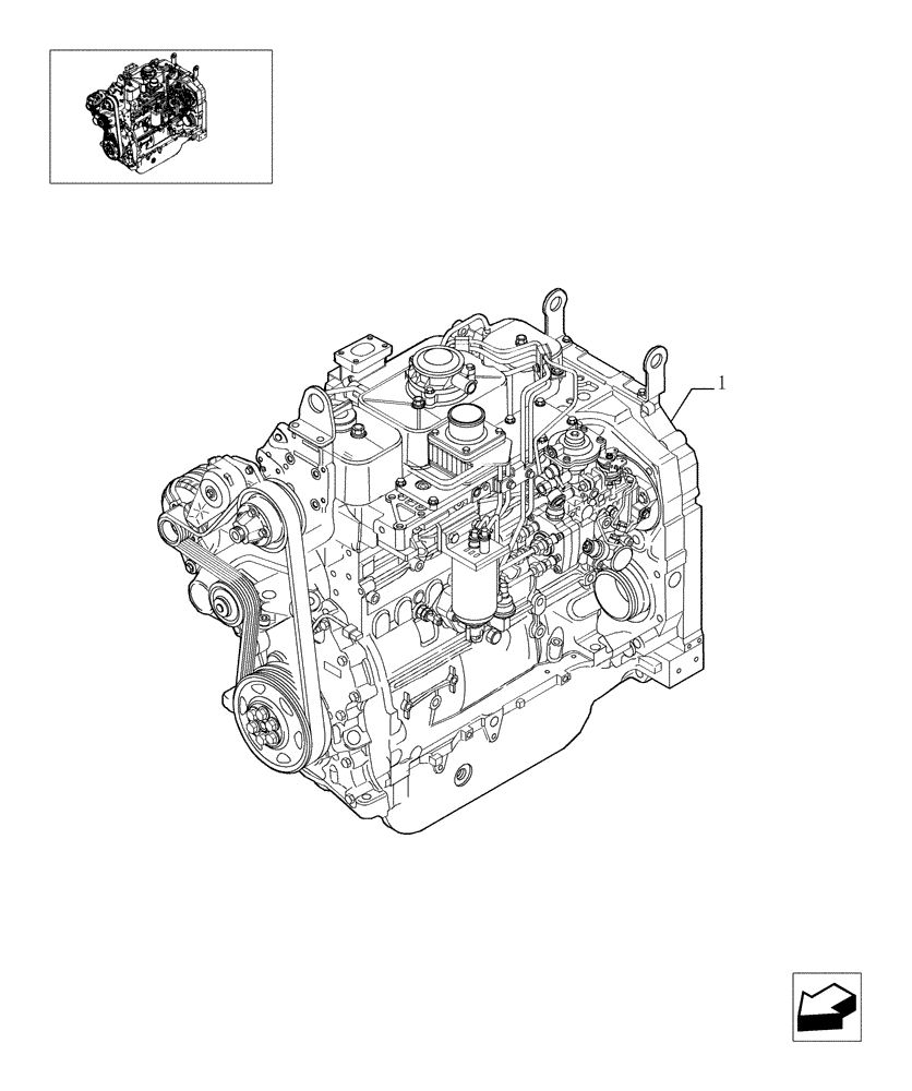 Схема запчастей Case IH JX1085C - (0.02.1) - ENGINE (01) - ENGINE