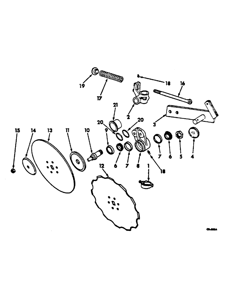 Схема запчастей Case IH 700 - (AG-11) - ROLLING COLTER, HIGH LIFT, CUSHION SPRING, PRECISION BEARING SINGLE ARM 