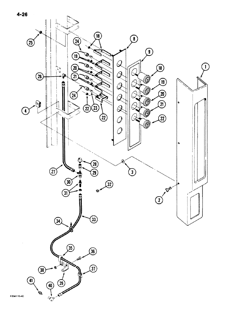 Схема запчастей Case IH 9180 - (4-26) - GAUGE PANEL (04) - ELECTRICAL SYSTEMS