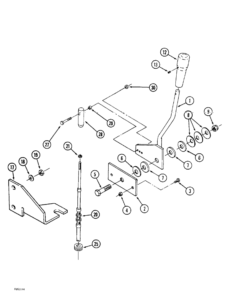 Схема запчастей Case IH 9370 - (3-08) - THROTTLE CONTROLS, ROPS MODELS ONLY (03) - FUEL SYSTEM