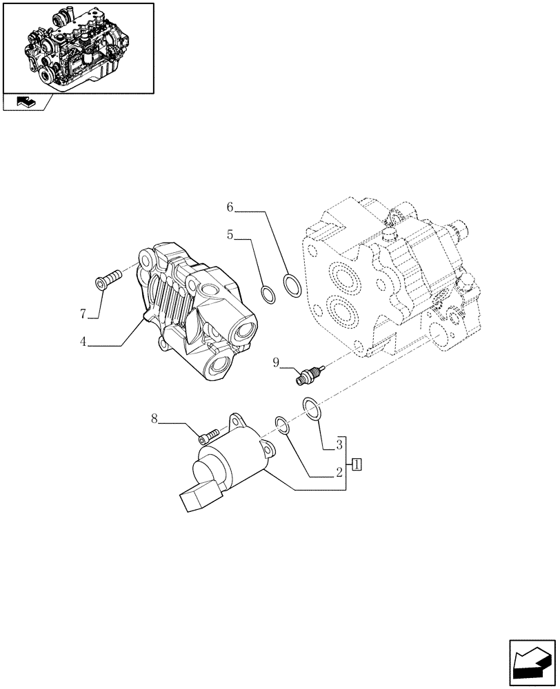 Схема запчастей Case IH F4HE9687S J100 - (0.14.0/ A) - INJECTION PUMP - COMPONENTS (4898921) 