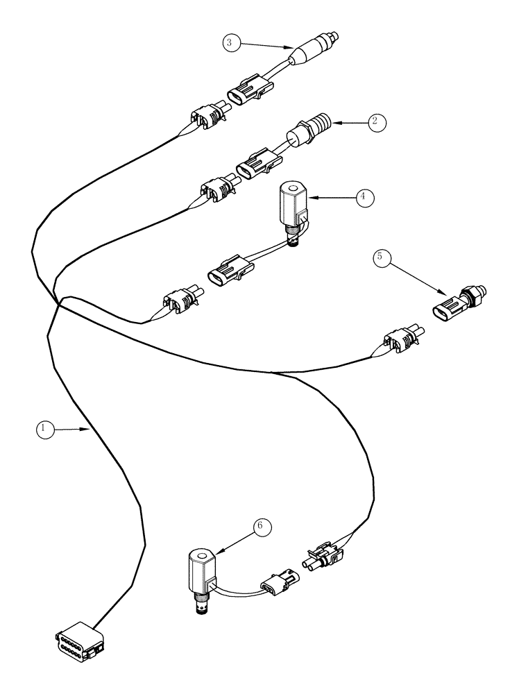 Схема запчастей Case IH CPX610 - (04-13) - HARNESS, TRANSMISSION (06) - ELECTRICAL SYSTEMS