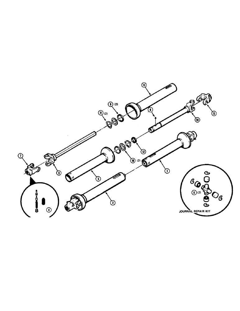 Схема запчастей Case IH 8540 - (18) - IMPLEMENT DRIVE LINE, METAL SHIELDS Driveline