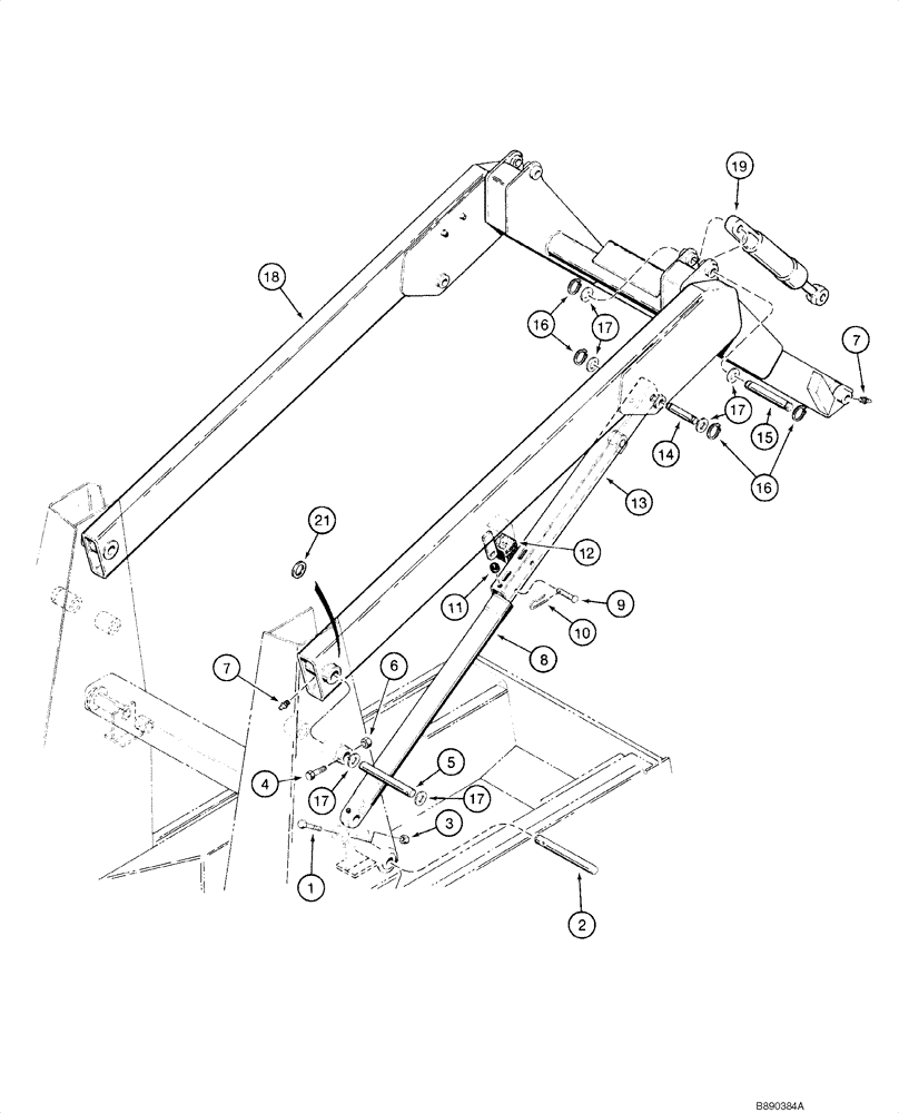 Схема запчастей Case IH 1840 - (09-05) - LOADER LIFT - FRAME (09) - CHASSIS/ATTACHMENTS