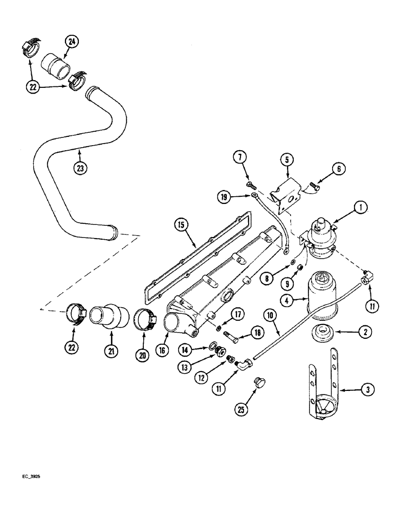 Схема запчастей Case IH 4240 - (2-32) - ETHER STARTING AND INTAKE MANIFOLD (02) - ENGINE