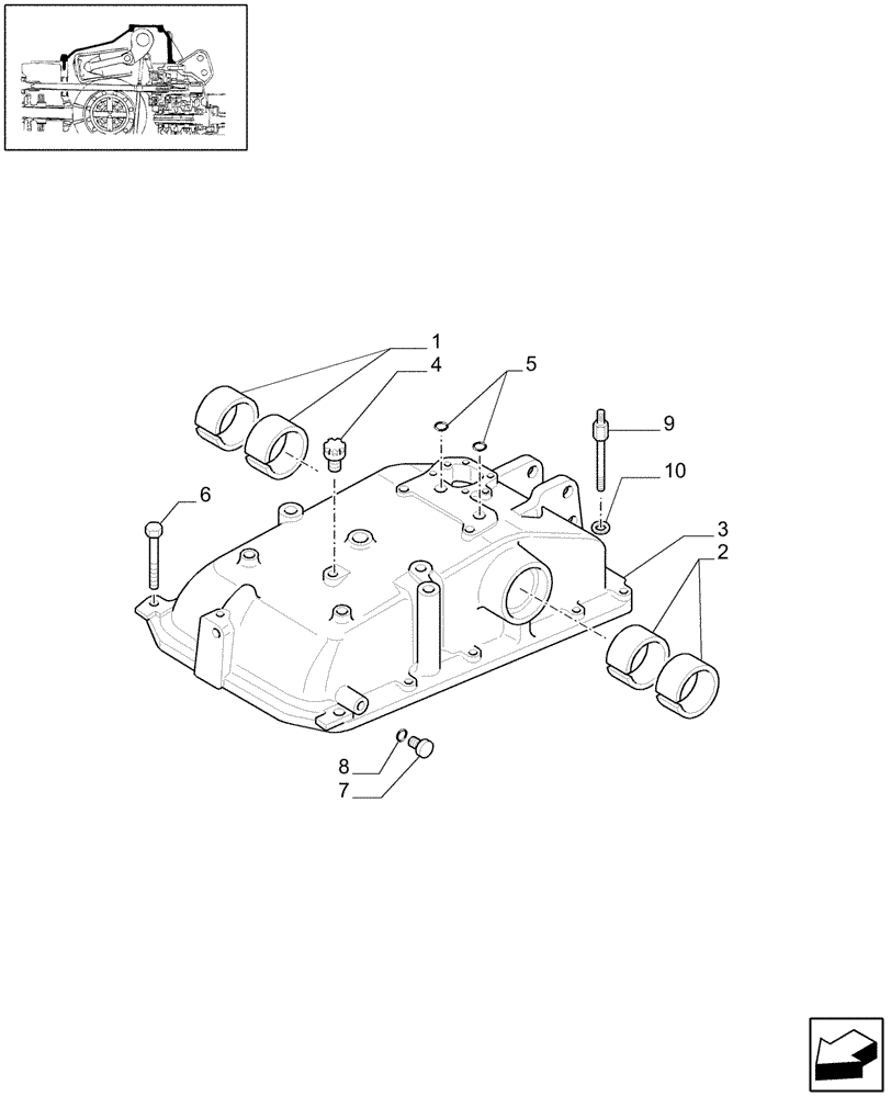 Схема запчастей Case IH JX1060C - (1.82.0) - LIFTER, HOUSING AND COVERS (07) - HYDRAULIC SYSTEM