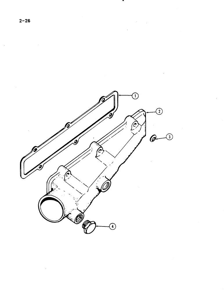 Схема запчастей Case IH 485 - (2-026) - INTAKE MANIFOLD (02) - ENGINE