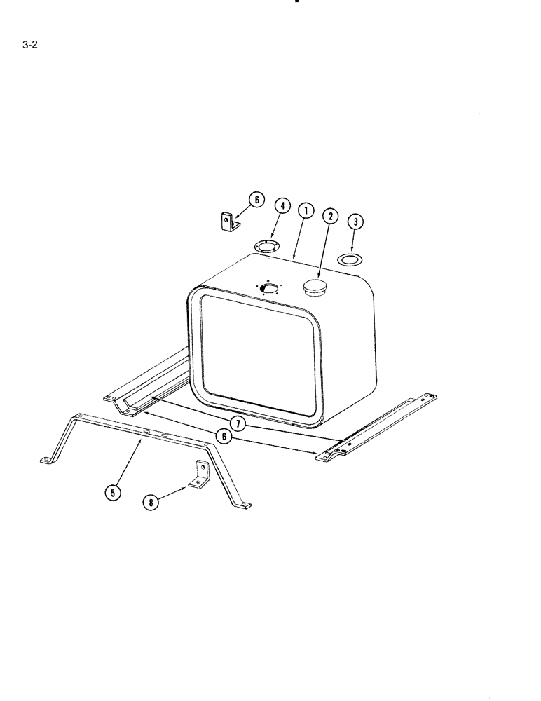 Схема запчастей Case IH 4000 - (3-02) - FUEL TANK AND SUPPORTS (03) - FUEL SYSTEM