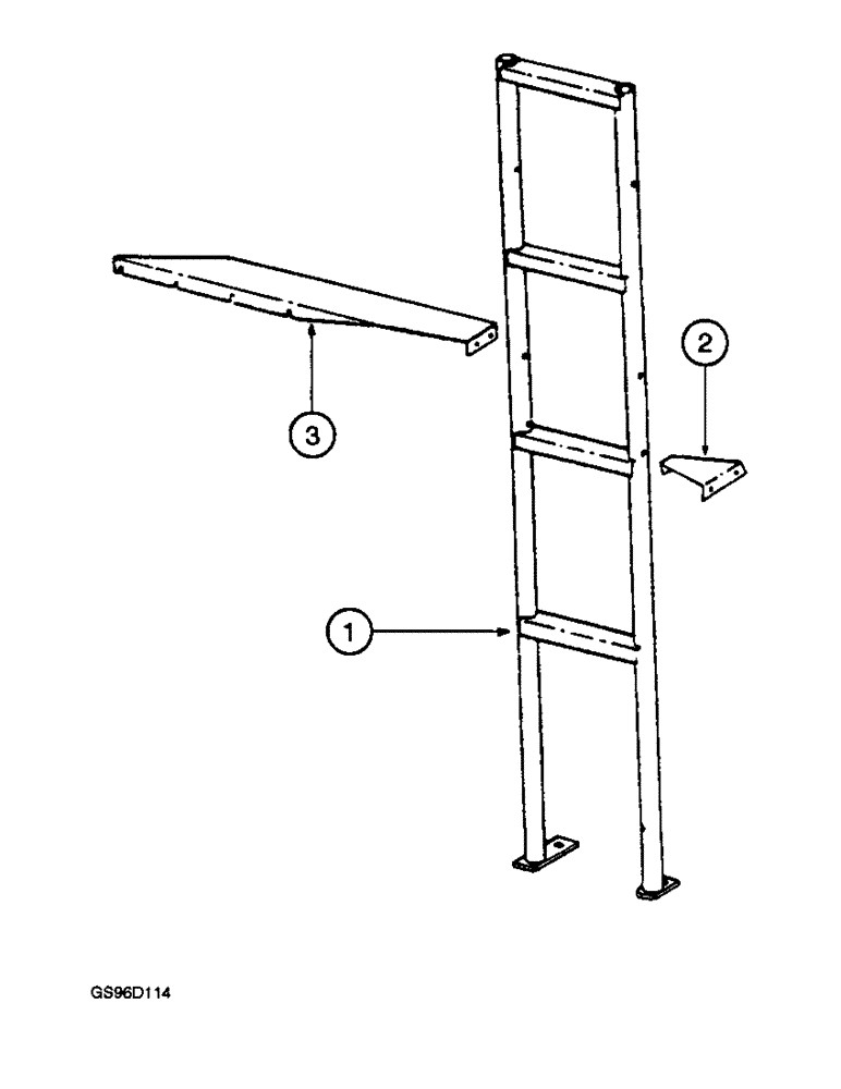 Схема запчастей Case IH 1400 - (9E-10) - BASKET LADDER (12) - CHASSIS