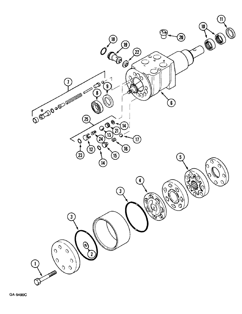 Схема запчастей Case IH 833 - (5-242) - STEERING CONTROL VALVE "ZF" (05) - STEERING