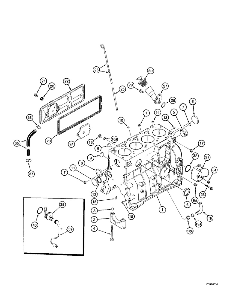 Схема запчастей Case IH 4391TA - (2-58) - CYLINDER BLOCK / ENGINE BLOCK HEATER / OVERHAUL KIT, 4T-390 & 4TA-390 EMISSIONS CERTIFIED ENGINE (02) - ENGINE