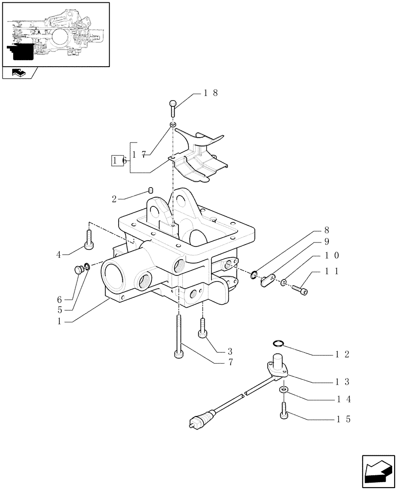 Схема запчастей Case IH FARMALL 95U - (1.33.0) - IDLER CASE & COVERS - 4WD (04) - FRONT AXLE & STEERING