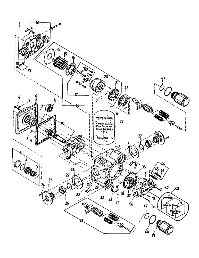 Схема запчастей Case IH 7700 - (B03-00) - HYDRAULIC PUMP, STANDARD TRANSMISSION Hydraulic Components & Circuits