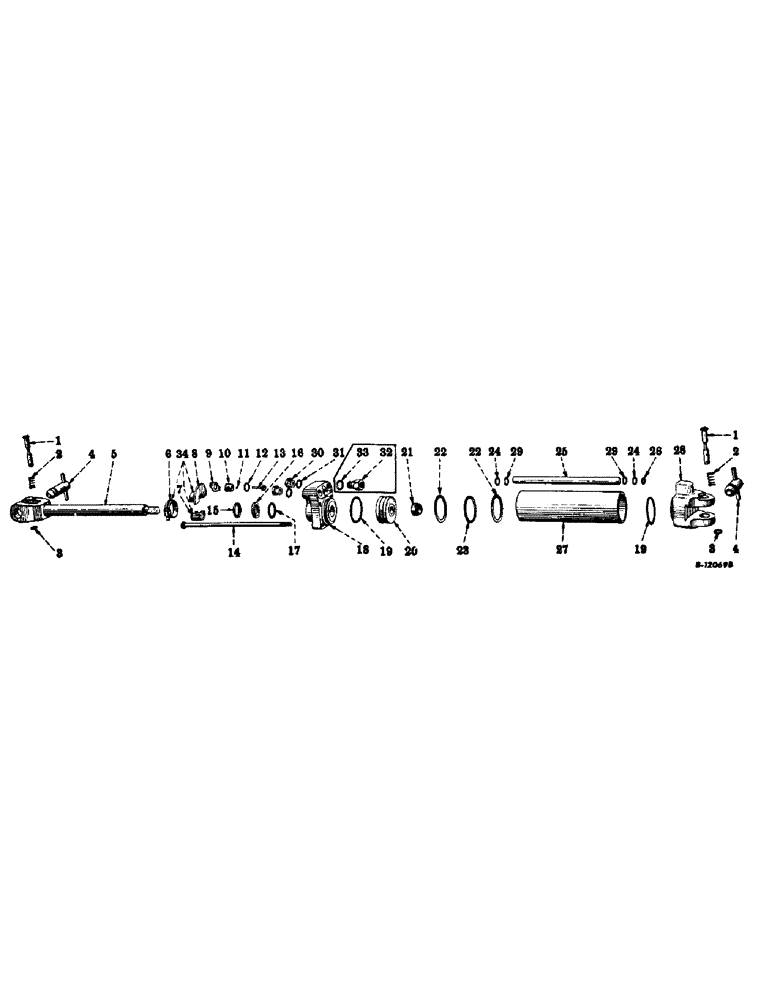 Схема запчастей Case IH 350 - (D-30) - HYDRAULIC CYLINDER, DOUBLE ACTING, 2-1/2 X 8, OPERATING PRESSURE UNDER 1500 PSI (35) - HYDRAULIC SYSTEMS