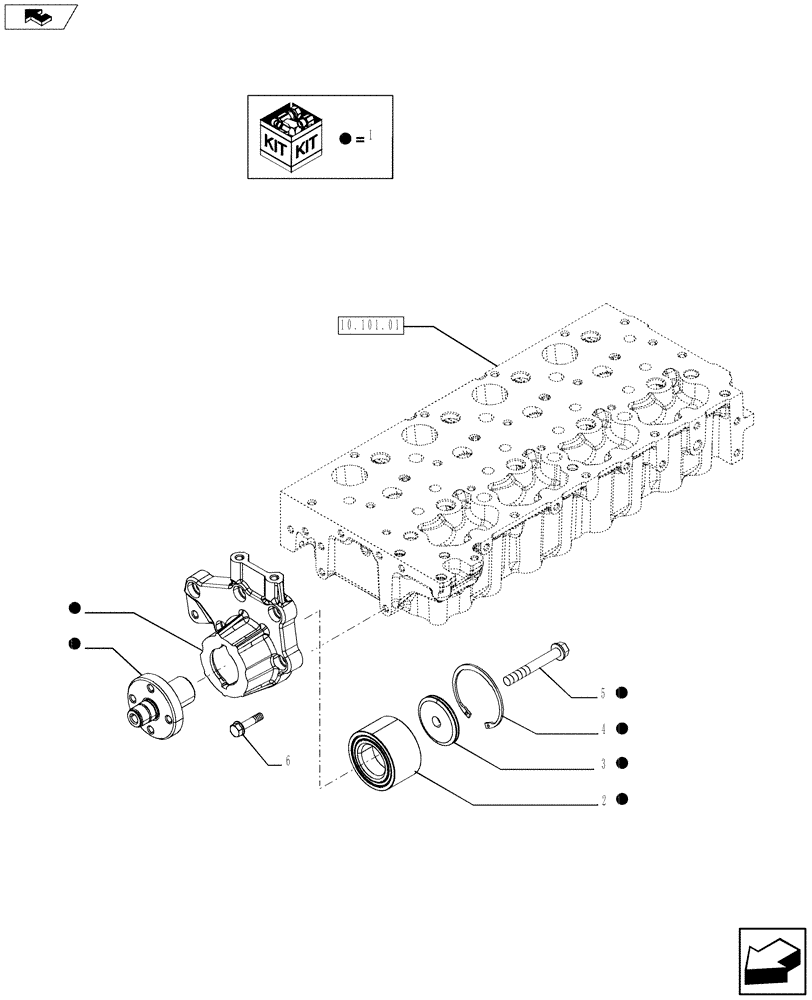 Схема запчастей Case IH F5AE5484A A002 - (10.414.01) - BELT PULLEY DRIVE & COVER (504323649) (10) - ENGINE