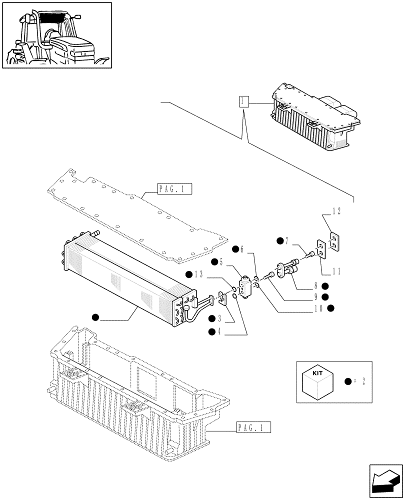 Схема запчастей Case IH JX95 - (1.92.94/01A[02]) - AIR CONDITIONING - BREAKDOWN - C7039 (10) - OPERATORS PLATFORM/CAB