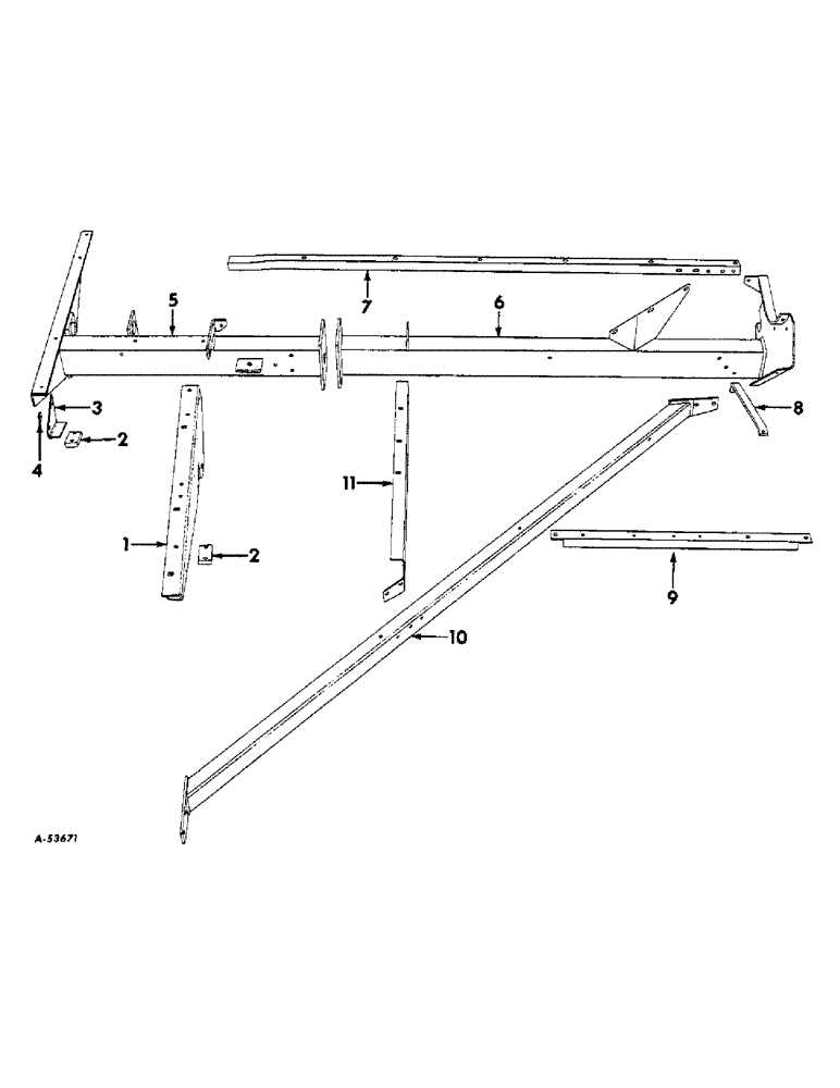 Схема запчастей Case IH 57 - (A-05) - MAIN FRAME 