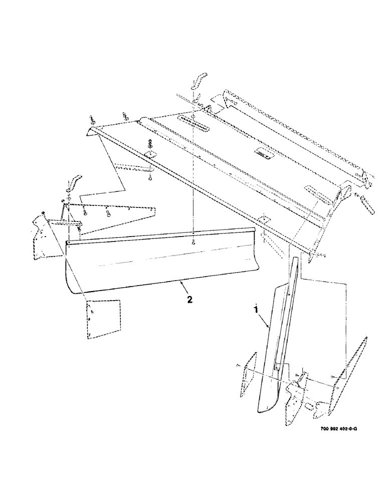 Схема запчастей Case IH 8360 - (9-34) - NARROW WINDROW FORMING KIT, HK60577 COMPLETE, TO BE ORDERED THRU WHOLEGOODS ONLY (09) - CHASSIS